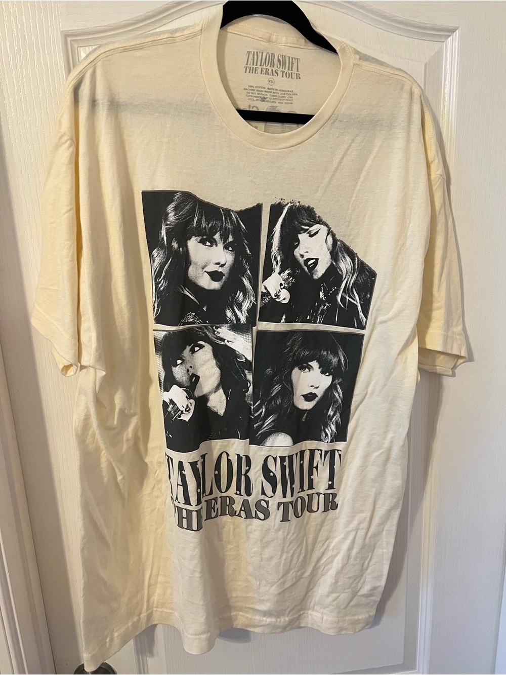 Taylor Swift Cream & Black The Eras Tour Photo Grid Tee